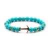 Turquoise Beaded Anchor Bracelet -Citrusreef Store anchor beaded bracelet turquoise 1