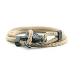 Sea Turtle Rope Bracelet -Citrusreef Store black brown sea turtle rope bracelet