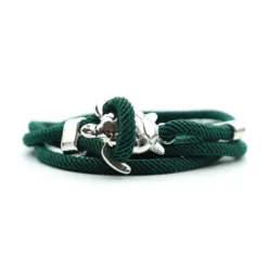Sea Turtle Rope Bracelet -Citrusreef Store black green sea turtle rope bracelet