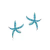Sparkling Blue Sea Star Earrings -Citrusreef Store blue sea star earrings