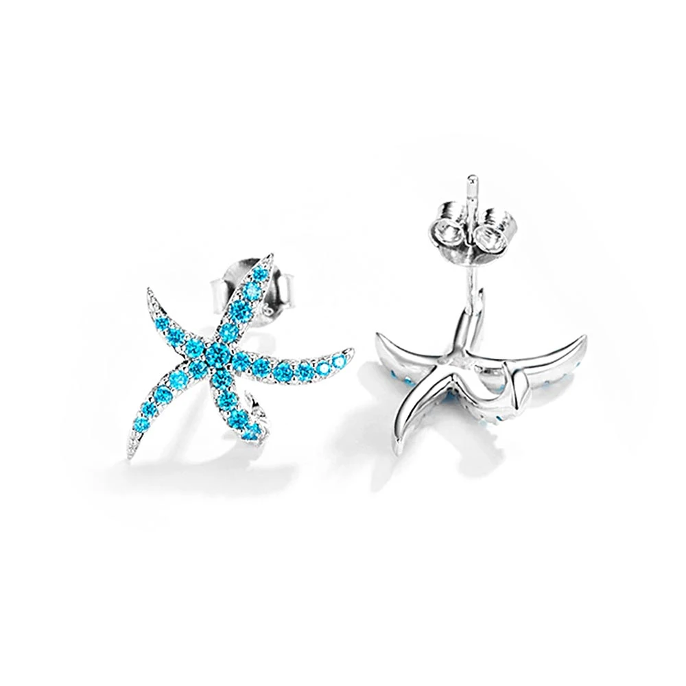 Sparkling Blue Sea Star Earrings 5 Sparkling Blue Sea Star Earrings - Image 3