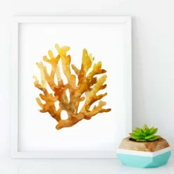Watercolor Coral Canvas Prints -Citrusreef Store coral canvas digital watercolour prints 4