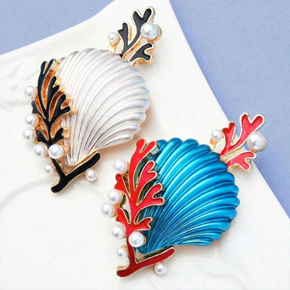 Shell & Coral Brooch 5 Shell & Coral Brooch - Image 3