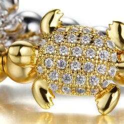 Citrusreef Store 3 Citrusreef Store -Citrusreef Store crystal sea turtle beaded bracelet gold 2