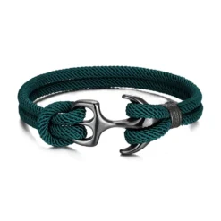 Mens Anchor Rope Bracelets 14 Mens Anchor Rope Bracelets -Citrusreef Store green mens anchor rope bracelet