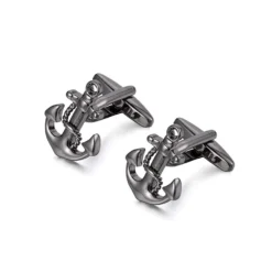 Anchor Cufflinks -Citrusreef Store gunmetal anchor cufflinks