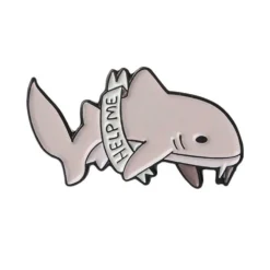 ‘Save The Sharks’ Shark Brooch Pins -Citrusreef Store help me nurse shark brooch pin