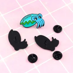‘Lets Cuttle’ Cuttlefish Brooch Pins -Citrusreef Store lets cuttle cuttlefish brooch pins 2