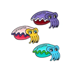 ‘Lets Cuttle’ Cuttlefish Brooch Pins