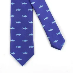 Mens Blue Shark Tie -Citrusreef Store mens shark tie blue 3