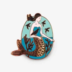 Enamel Mermaid Pins -Citrusreef Store mermaid pin seagull