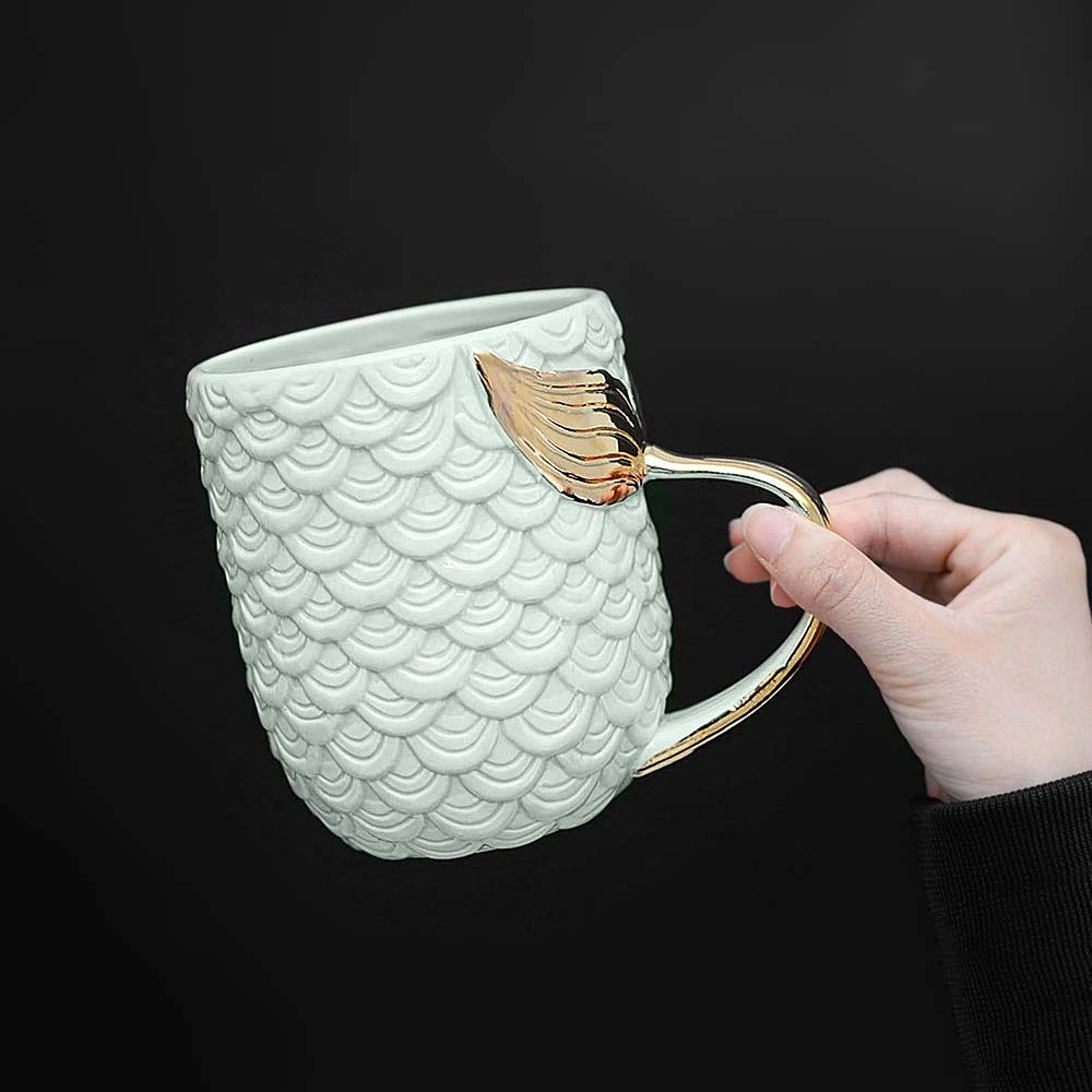 Glazed Ceramic Mermaid Mug 4 Glazed Ceramic Mermaid Mug - Image 2
