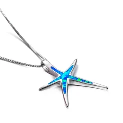 Blue Opal Starfish Necklace -Citrusreef Store opal starfish necklace 3