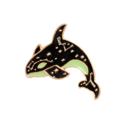 ‘Cosmic Whales’ Whale Brooch Pins -Citrusreef Store orca killer whale brooch pin