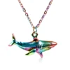 Rainbow White Shark Pendant -Citrusreef Store rainbow shark necklace pendant