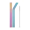 Rainbow Metal Straws 1 Rainbow Metal Straws -Citrusreef Store rainbow stainless steel metal straws 1