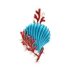 Shell & Coral Brooch -Citrusreef Store red coral shell brooch