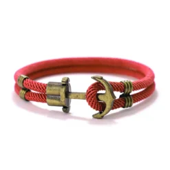 Vintage Brass Anchor Bracelet -Citrusreef Store red vintage brass anchor bracelet