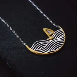 Sliding Sailboat Necklace -Citrusreef Store sailboat necklace 5