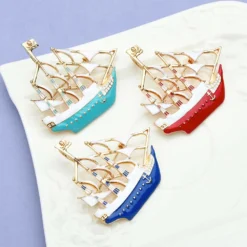 Sailboat Brooch Pin -Citrusreef Store sailboat pins