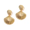 Vintage Scallop Earrings 2 Vintage Scallop Earrings -Citrusreef Store scallop earrings