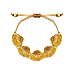 Scalloped Gold Shell Bracelet