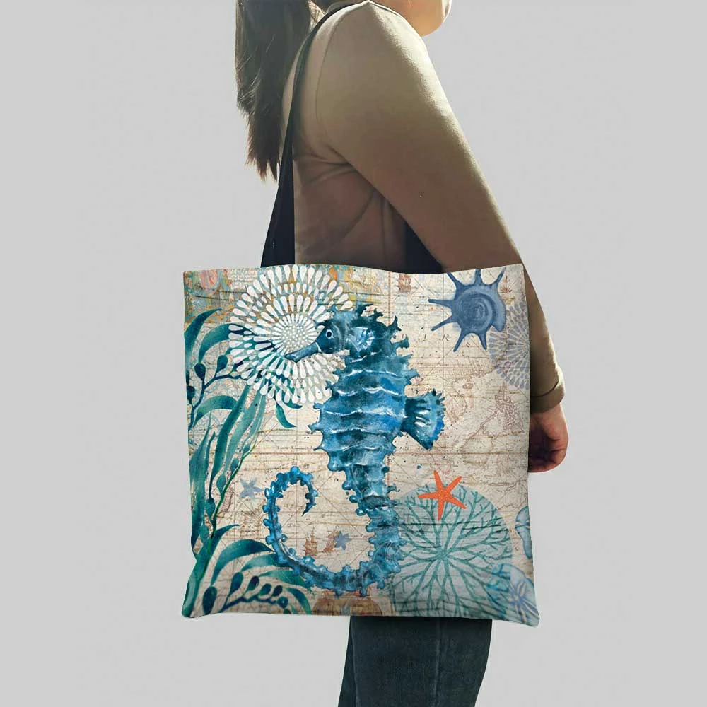 Seahorse Tote Bag 4 Seahorse Tote Bag - Image 2