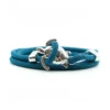 Sea Turtle Rope Bracelet -Citrusreef Store silver blue sea turtle rope bracelet