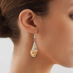 Conch Shell Earrings -Citrusreef Store silver conch shell earrings 4