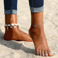 Silver Wave Anklet -Citrusreef Store silver ocean wave anklet 3