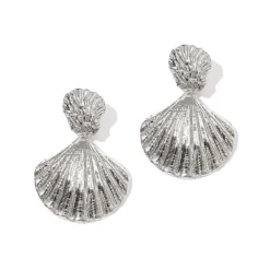 Silver Scallop Shell Earrings