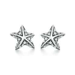 Silver Starfish Earrings