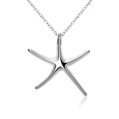 Solid Silver Starfish Necklace