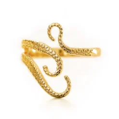 Gold Octopus Ring -Citrusreef Store tentacle gold octopus ring 3