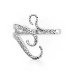 Silver Octopus Ring -Citrusreef Store tentacle silver octopus ring 3