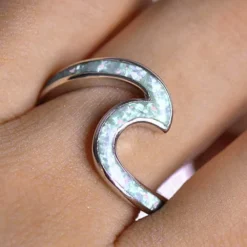 White Opal Wave Ring -Citrusreef Store white opal wave ring 3